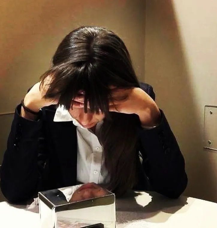 Claudia a few minutes before her oral Bar exam