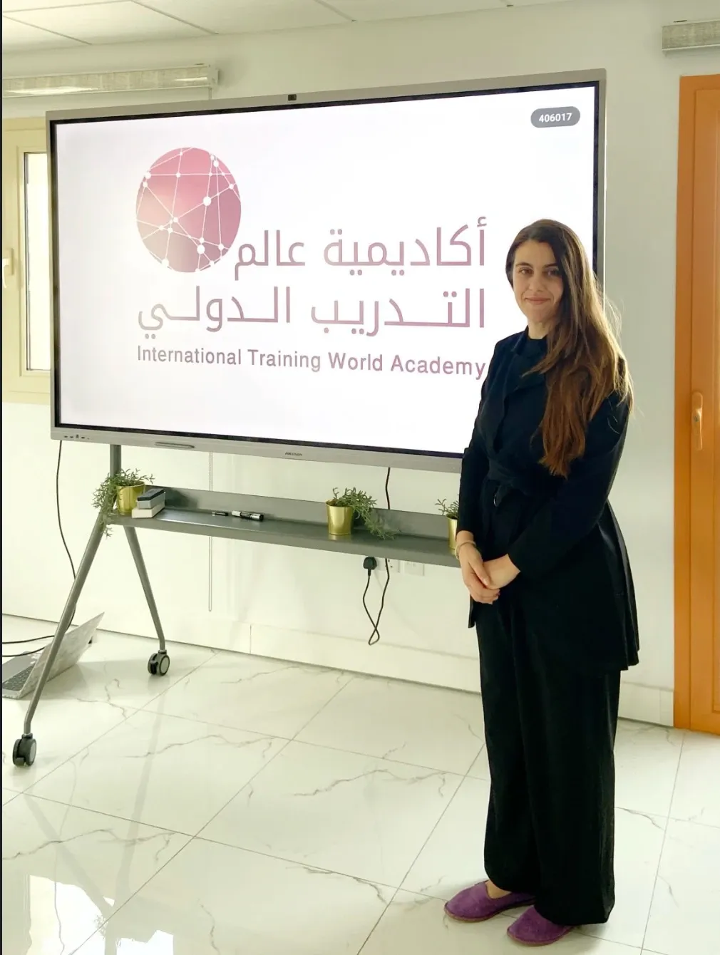 Claudia teaching at the International Training World Academy in Oman